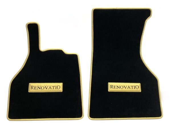 MERCEDES BENZ SLR 199 MCLAREN RENOVATIO floor mats, floor mats BLACK GOLD NEW